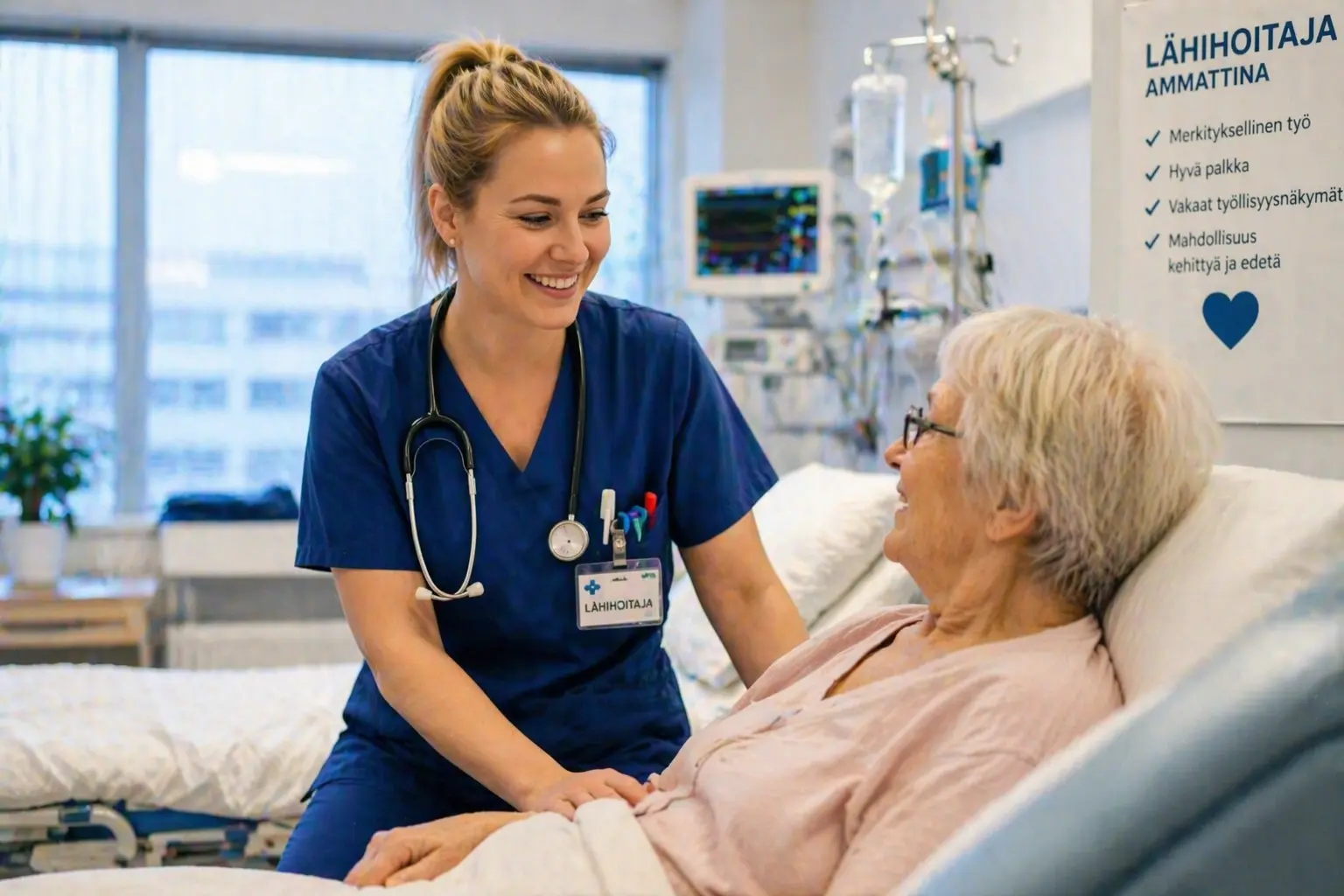 Lähihoitajan palkka Suomessa 2026 – 2300-3700€/kk
